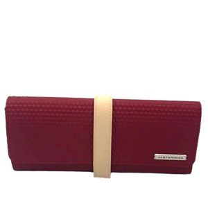 Jan Taminiau for KLM Maroon & Beige Clutch